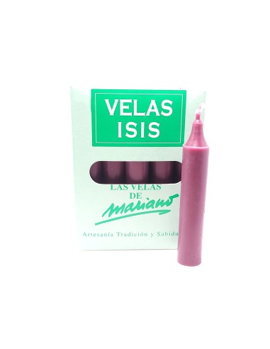 Boîte de bougies Velas Isis III bordeaux - Encens.fr |