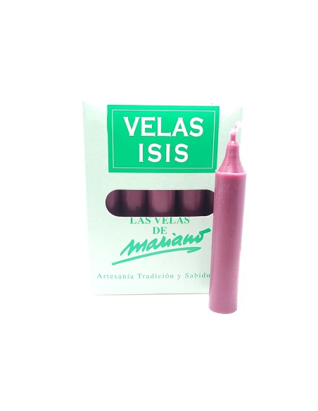 Boîte de bougies Velas Isis III bordeaux - Encens.fr |
