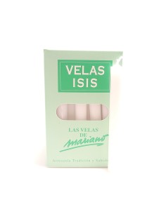 Boîte de bougies Velas Isis II blanches - Encens.fr | Bougies